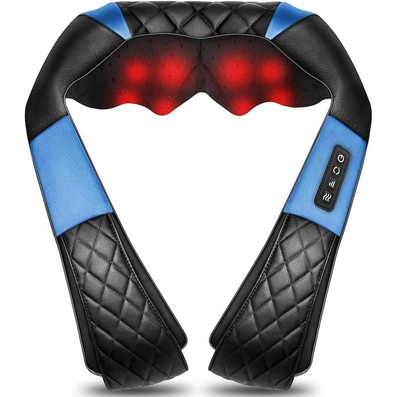 Revitalize Your Body with the Shiatsu Neck and Back Massager - Heat & Deep Tissue Relief for Home, Office, and Car - Perfect Gift for Loved Ones!