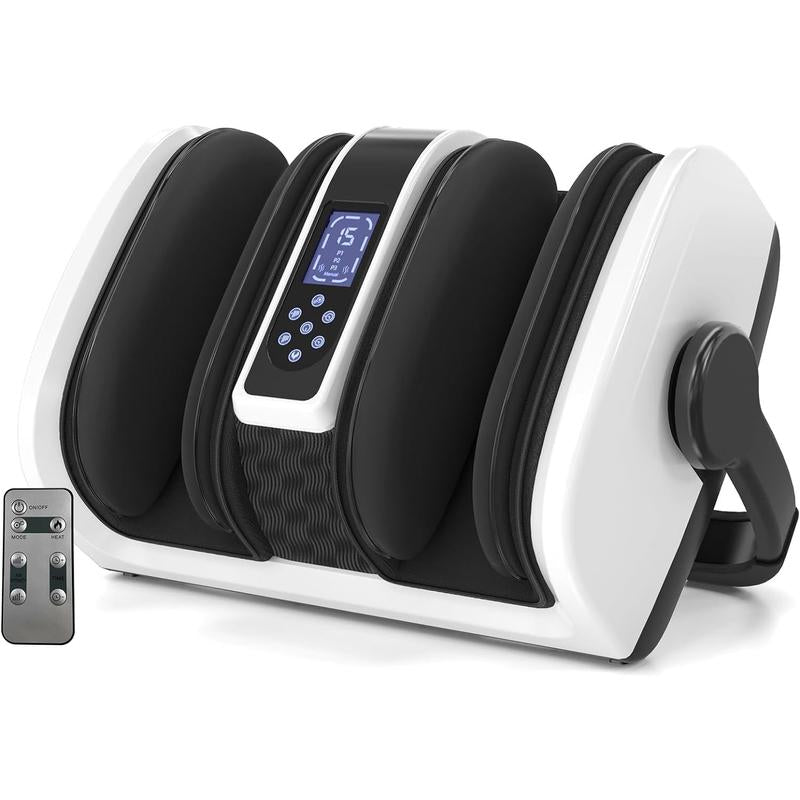 Revitalize Your Feet with TISSCARE Shiatsu Foot Massager – Soothing Heat & Air Compression for Ultimate Pain Relief, Perfect for Circulation, Neuropathy & Plantar Fasciitis – Ideal for Feet & Calves in Stylish Grey