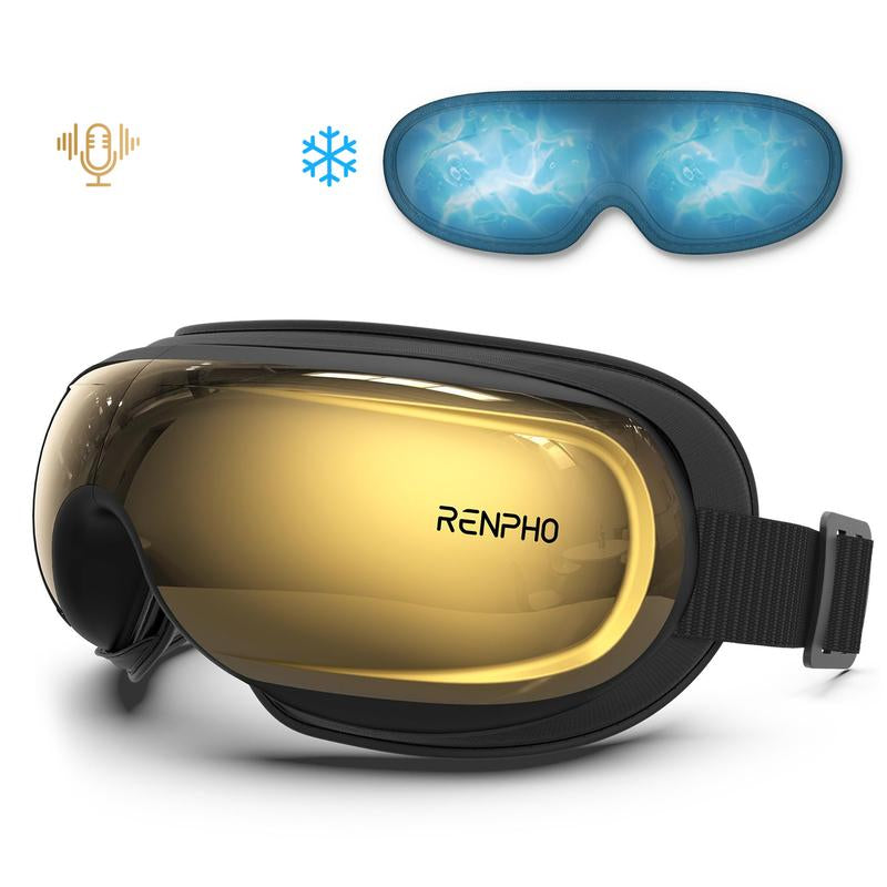 Experience Ultimate Relaxation with the RENPHO Eyeris 3 Eye Massager - Heat & Cooling Relief for Migraines, Voice-Controlled Convenience, and Perfect Gift for Any Occasion
