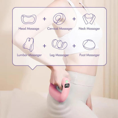 Revolutionary Cordless Massager Ring - 5 Speed Levels for Ultimate Neck & Shoulder Relief - Portable Deep Tissue Percussive Massager, Perfect for Fitness Lovers and Relaxation Seekers!