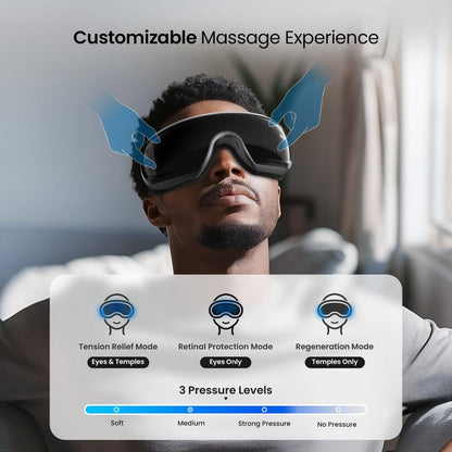 Experience Ultimate Relaxation with the RENPHO Eyeris 3 Eye Massager - Heat & Cooling Relief for Migraines, Voice-Controlled Convenience, and Perfect Gift for Any Occasion