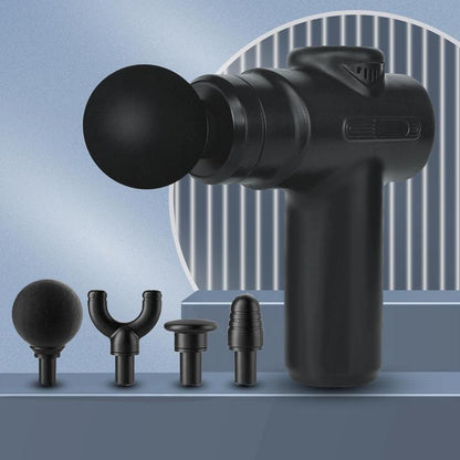 Revitalize Your Body with the Electric Muscle Massager - Handheld Neck and Back Massager with 4 Versatile Heads for Ultimate Relaxation at Home, Travel, and Gym