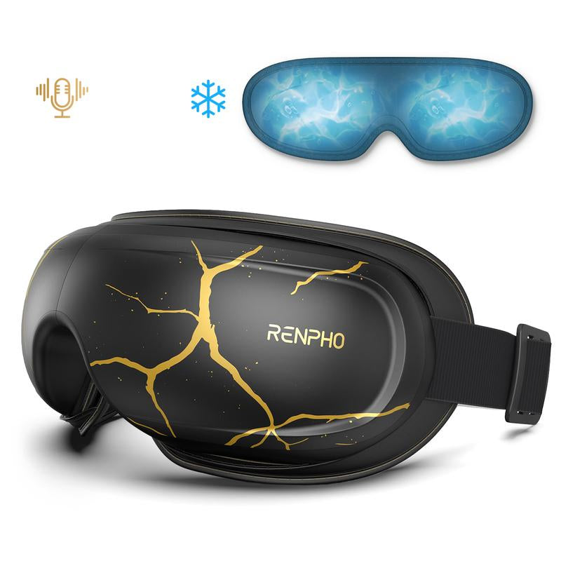 Experience Ultimate Relaxation with the RENPHO Eyeris 3 Eye Massager - Heat & Cooling Relief for Migraines, Voice-Controlled Convenience, and Perfect Gift for Any Occasion