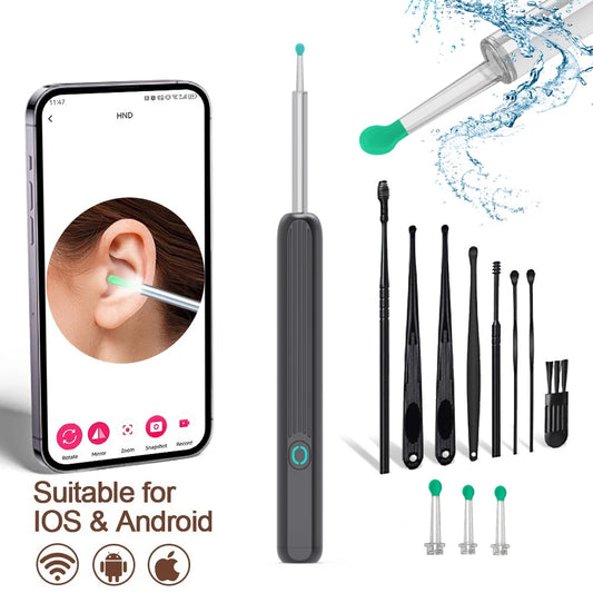 Revolutionize Your Ear Care with the Smart Visual HD Ear Cleaner - Wireless Otoscope for Effortless Wax Removal