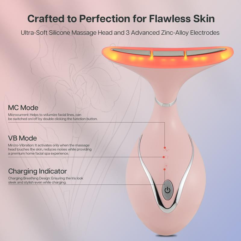 Transform Your Skincare Routine with the VRAIKO Iris Neck Face Massager - The Ultimate All-In-One Facial Device for Radiant, Youthful Skin!