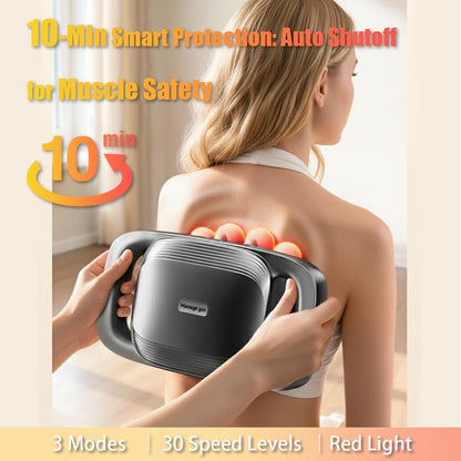 Ultimate 16-Head Deep Tissue Massage Gun – 30 Adjustable Levels & 3 Therapeutic Modes with Red Light Therapy for Comprehensive Muscle Relief