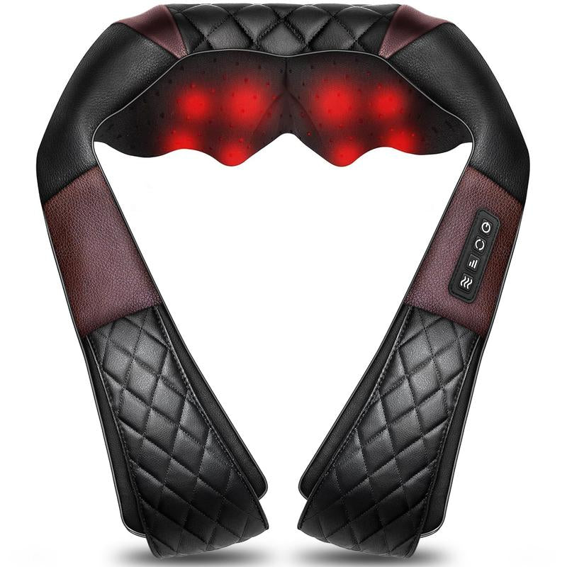 Revitalize Your Body with the Shiatsu Neck and Back Massager - Heat & Deep Tissue Relief for Home, Office, and Car - Perfect Gift for Loved Ones!