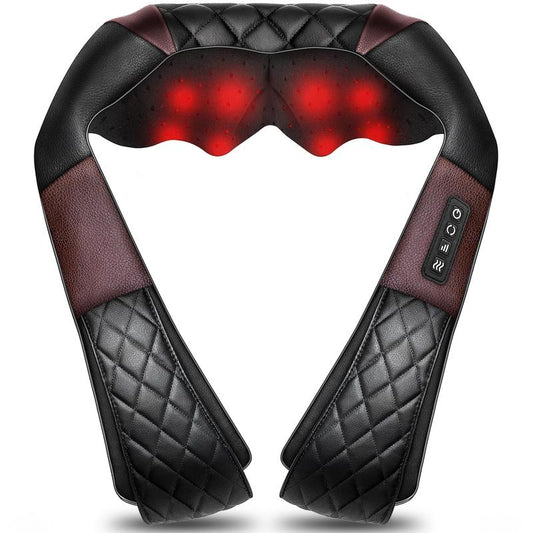 Revitalize Your Body with the Shiatsu Neck and Back Massager - Heat & Deep Tissue Relief for Home, Office, and Car - Perfect Gift for Loved Ones!